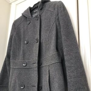 Kenneth Cole Gray Peacoat with Hood